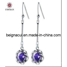 Tanzanite Cor Sw Elements Jóias Brincos, Novo Modelo Daily desgaste Brincos (WSEQP04138)